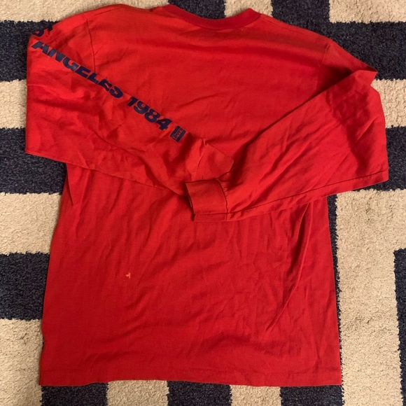 RARE Los Angeles Summer Olympics USA Red LS Shirt 1984 Levi's LA 2028 Vintage - Picture 5 of 8